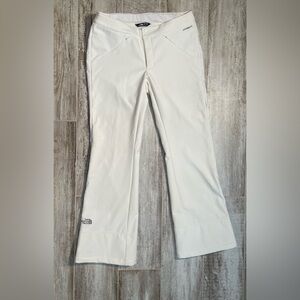 The North Face White Women's Snow Pants with Branded Snap Closures